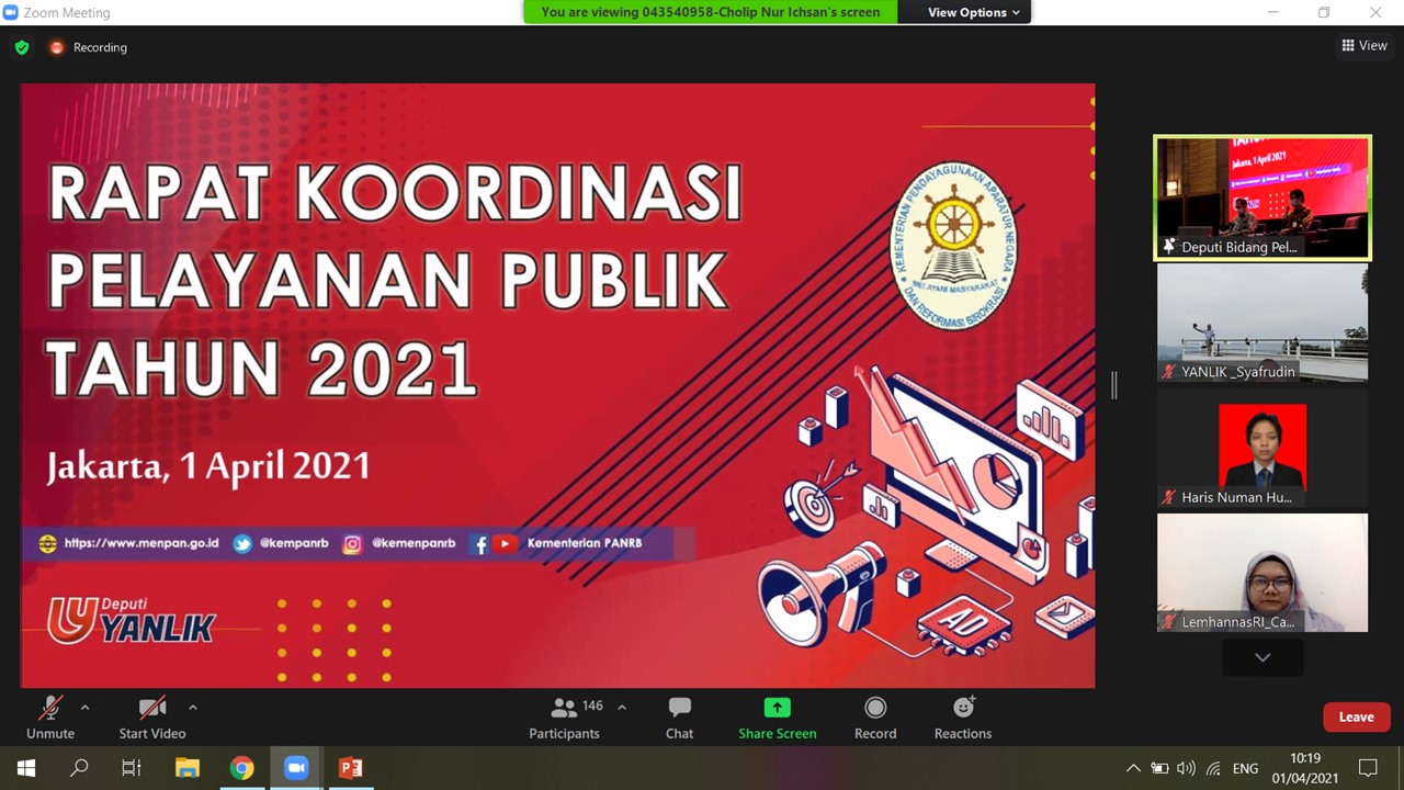 LIPI Ikuti Rapat Koordinasi Pelayanan Publik 2021