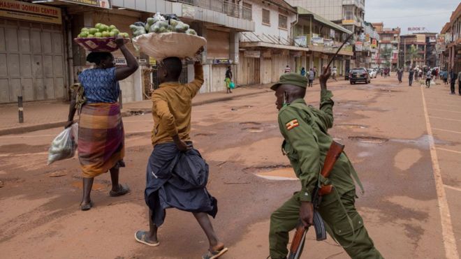 Ugandan police hit vendors who refused to clear the streets bbccom