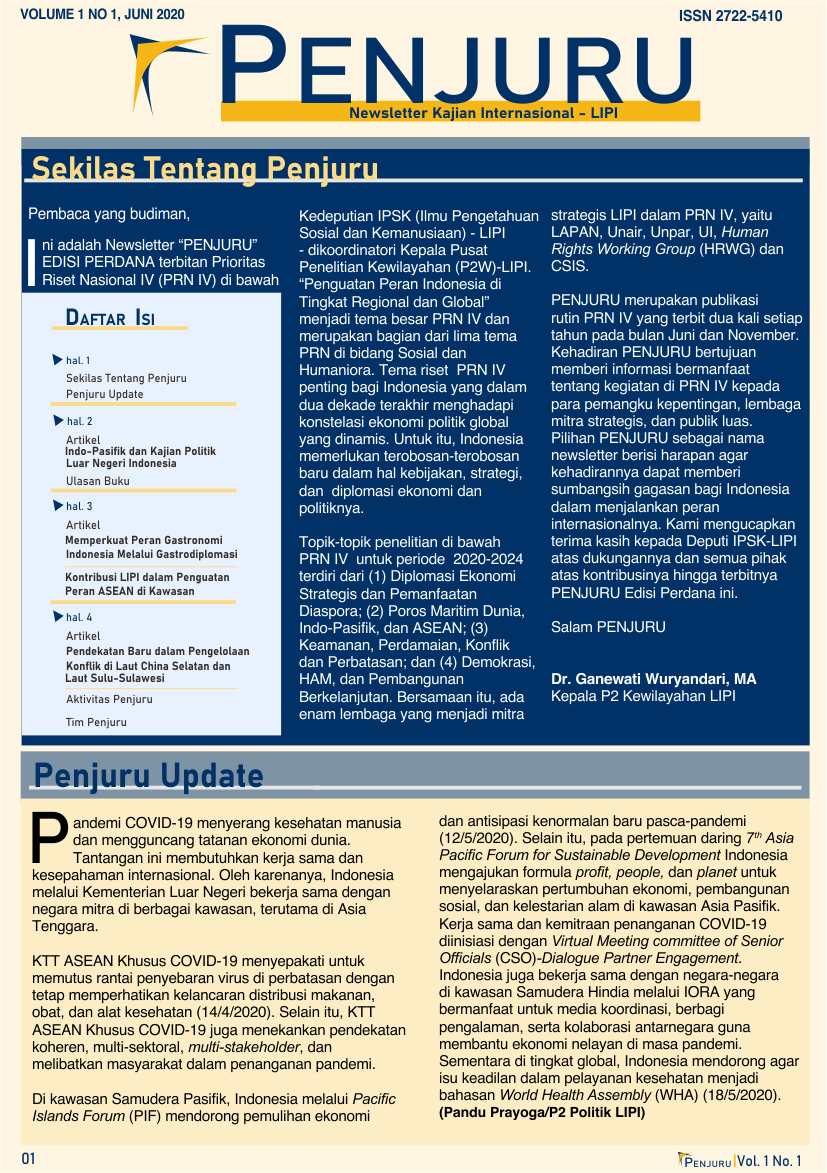 Penjuru Neswletter Vol 1 No 1