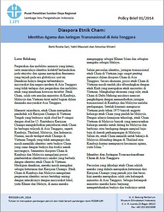 Diaspora Etnik Cham: Identitas Agama dan Jaringan Transnasional di Asia Tenggara