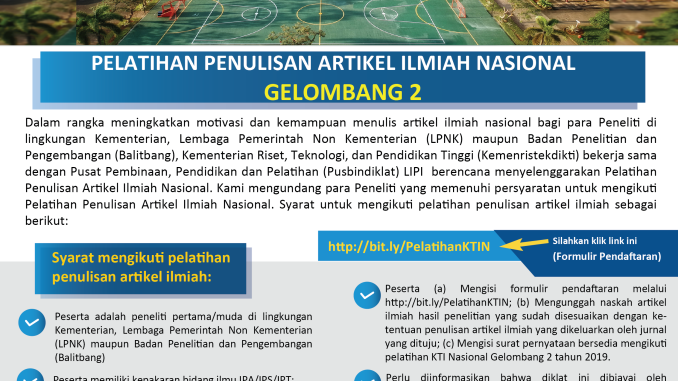 FLYER PENULISAN ARTIKEL ILMIAH NASIONAL (Gelombang 2 1-5MEI2019)