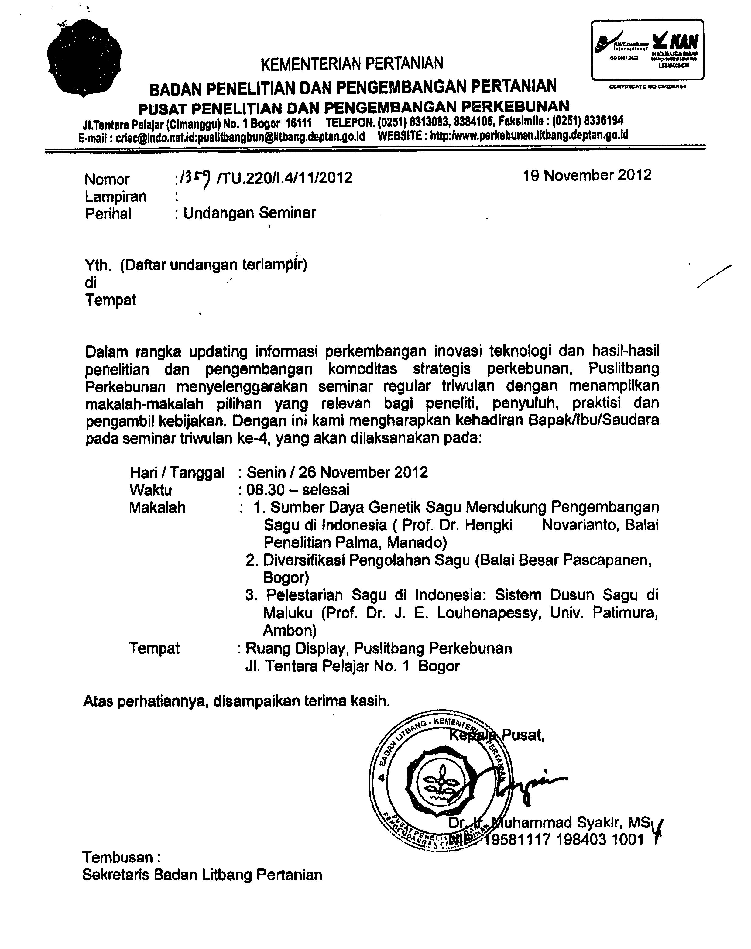 SEMINAR SUMBER DAYA GENETIK SAGU